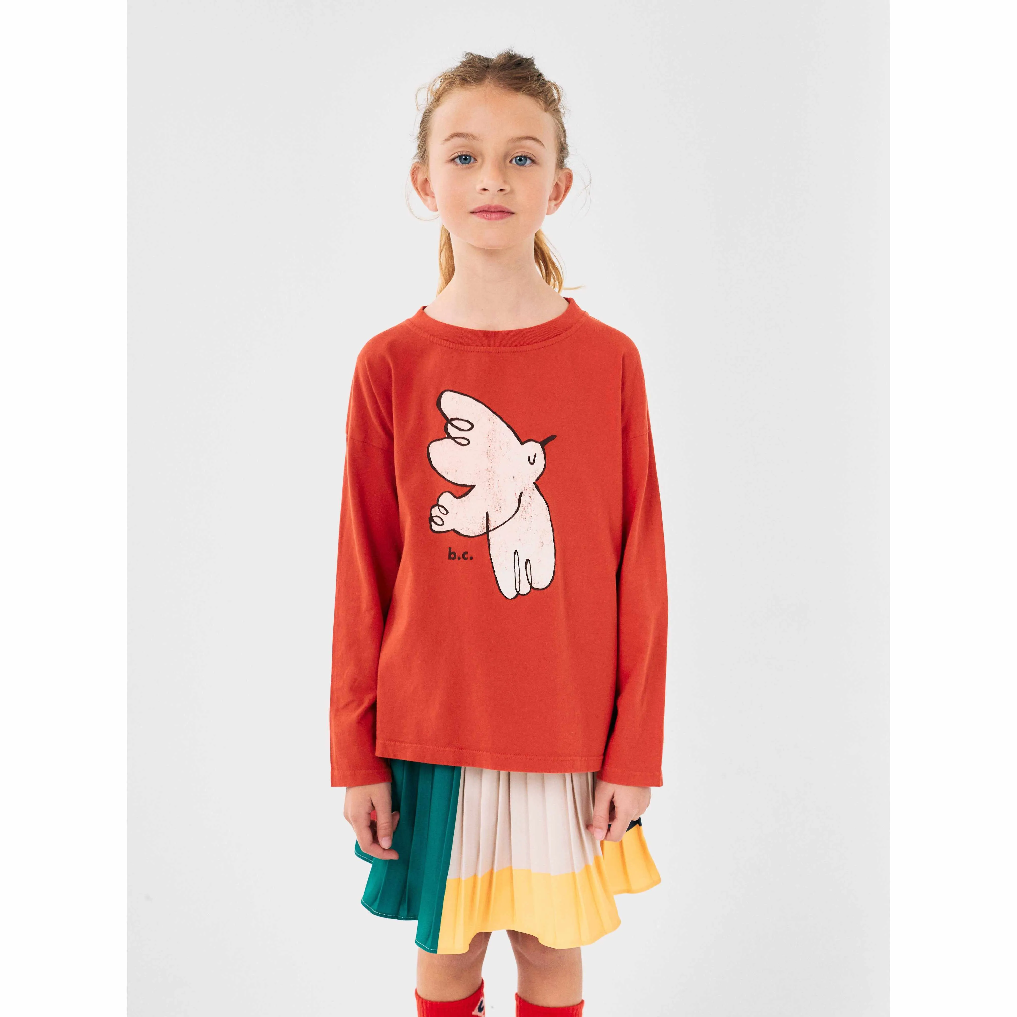 Bobo Choses - Colour Block pleated woven skirt