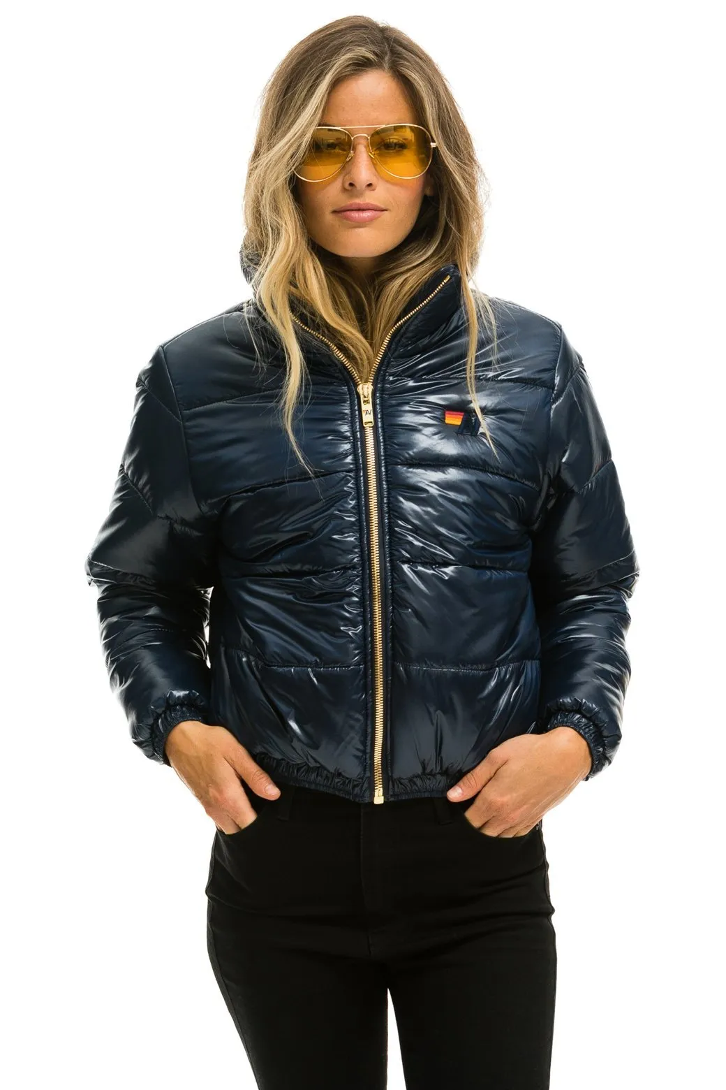 BOLT LUXE APRES PUFFER JACKET - GLOSSY NAVY