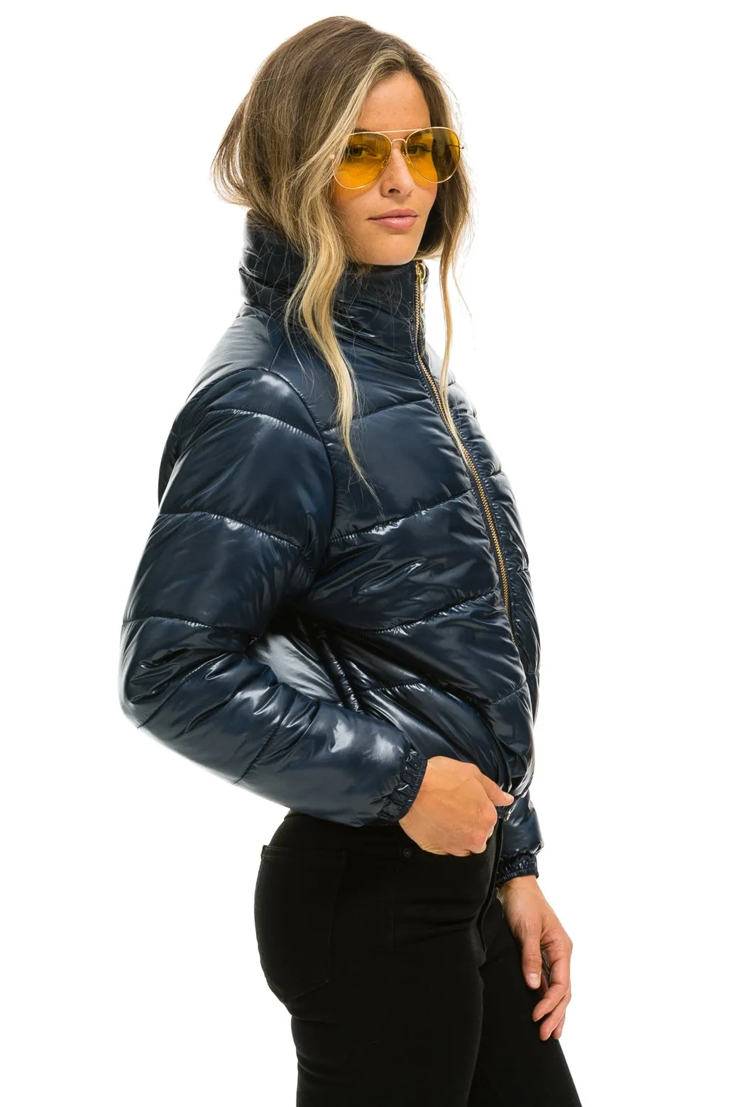 BOLT LUXE APRES PUFFER JACKET - GLOSSY NAVY