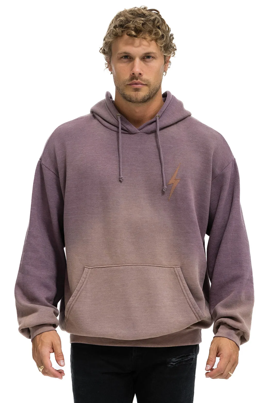 BOLT STITCH 2  RELAXED PULLOVER HOODIE - FADED MOCHA