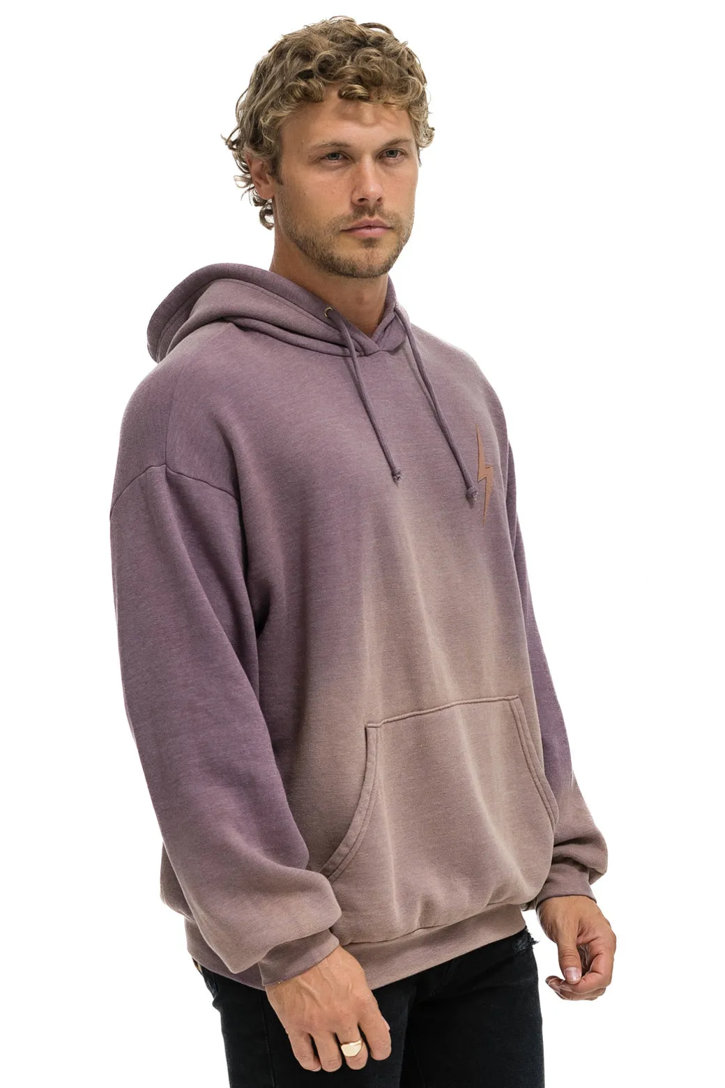 BOLT STITCH 2  RELAXED PULLOVER HOODIE - FADED MOCHA