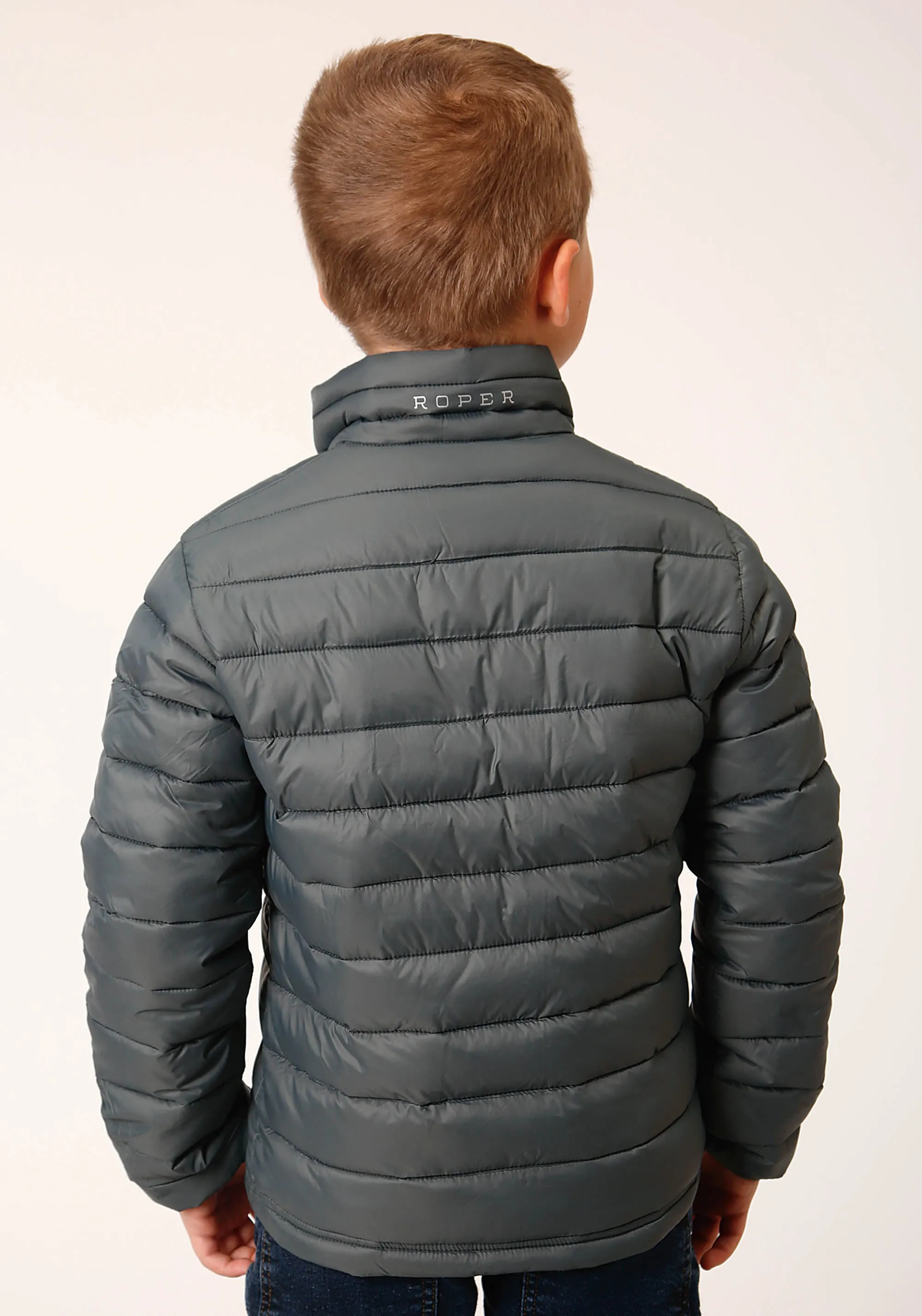 BOYS  SLVR SAGE NYLON PARACHUTE DOWN JACKET