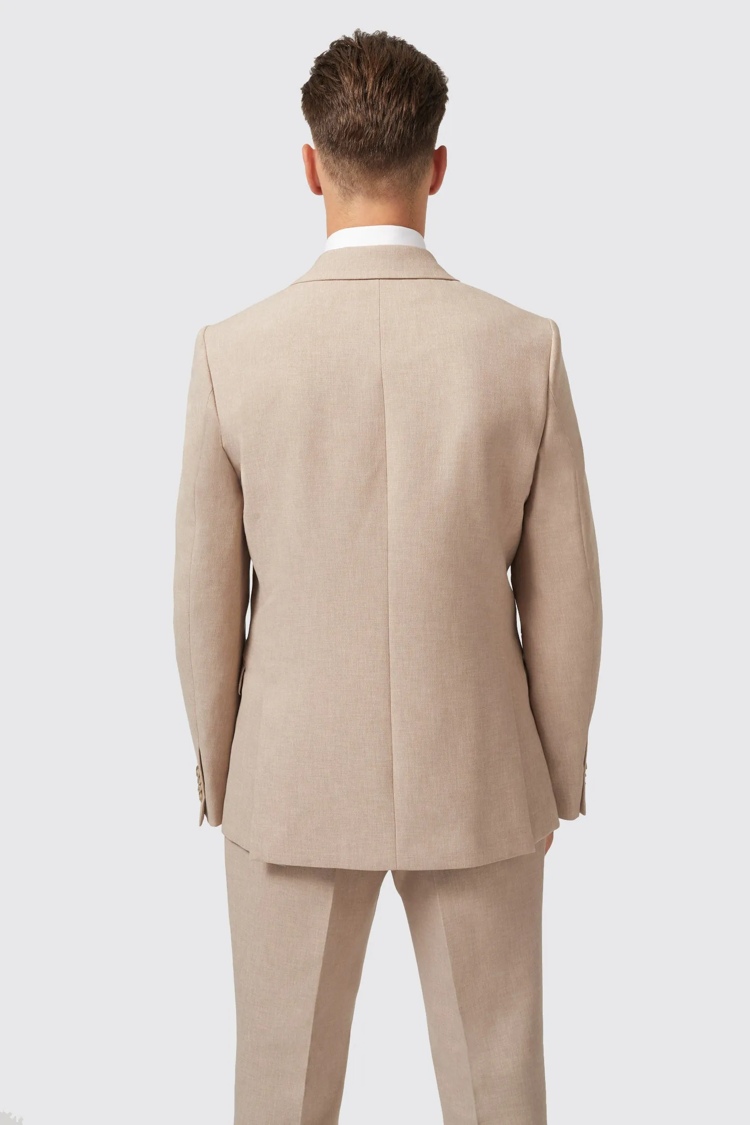 Bresnan Slim Fit Neutral Double Breasted Suit