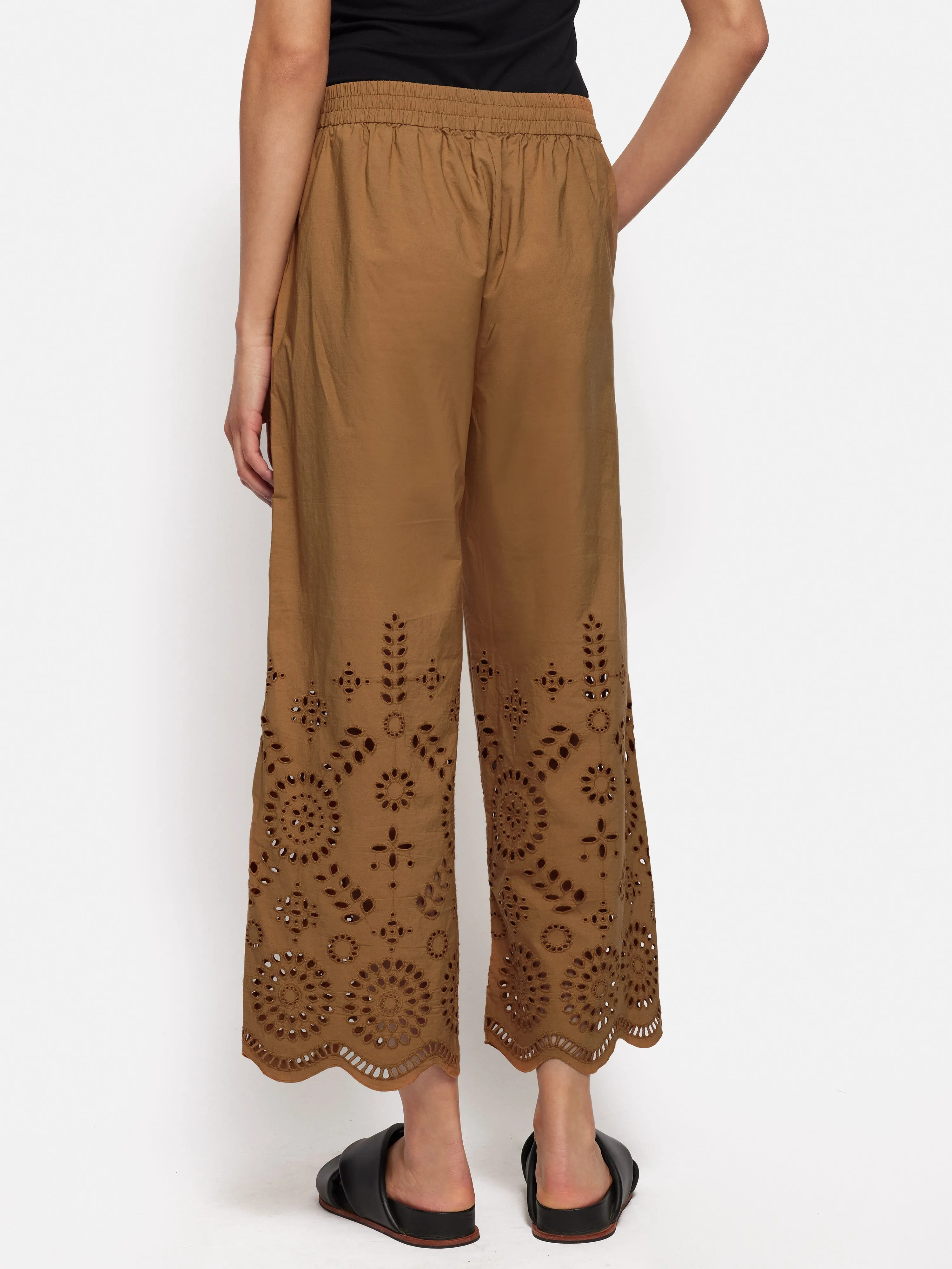 Broderie Trouser | Camel