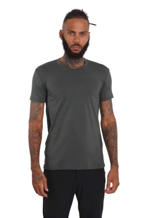 Cairo Crew Neck Mens Muscle Fit T Shirt - Steel Grey