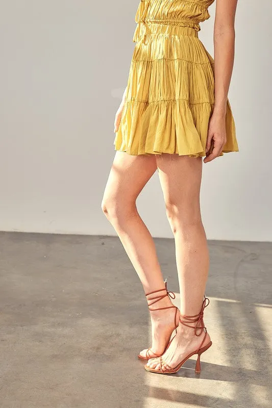 Carrie Tiered Ruffle Mini Skort