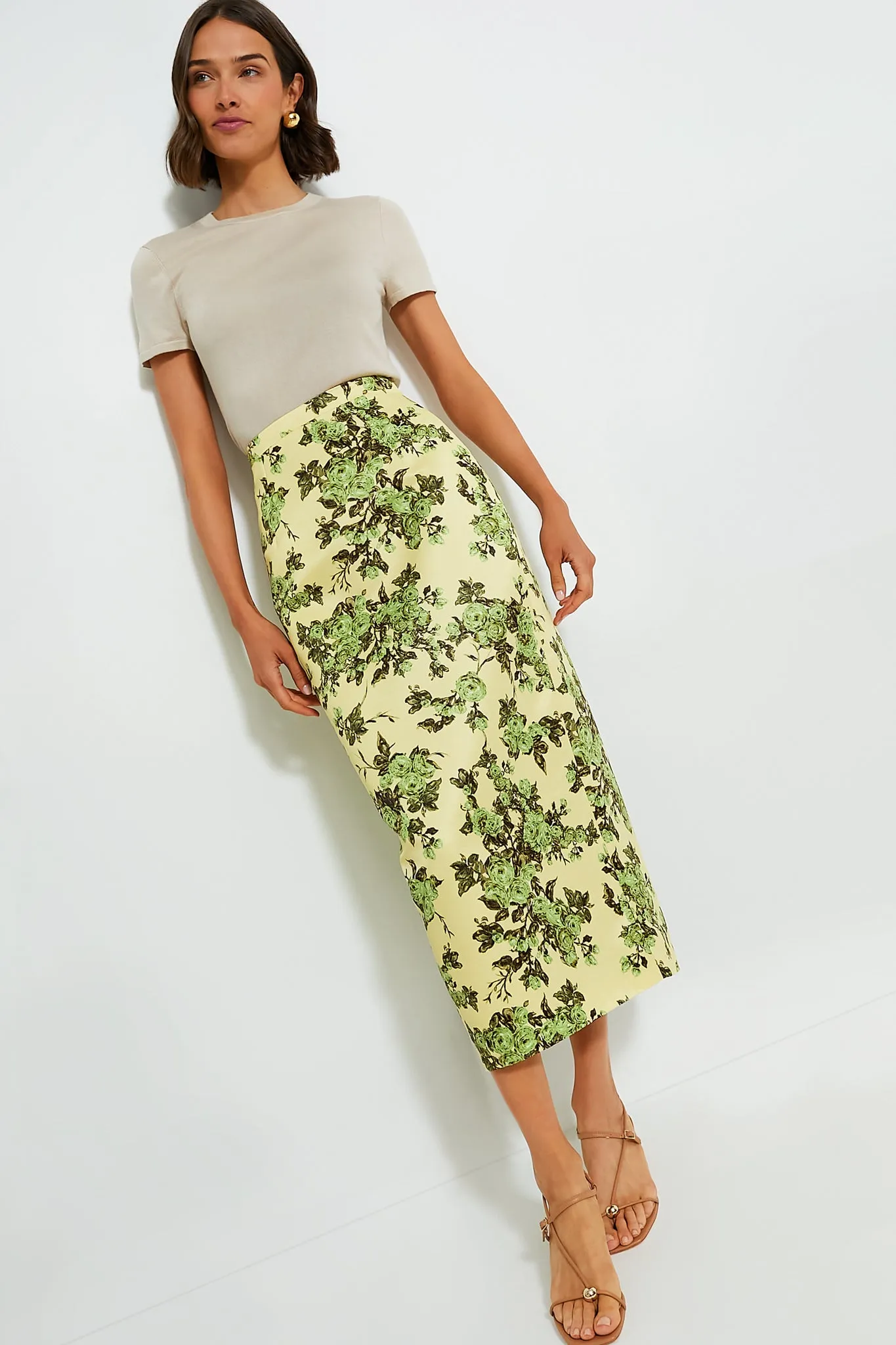 Centifolia Roses Green Lorelei Skirt