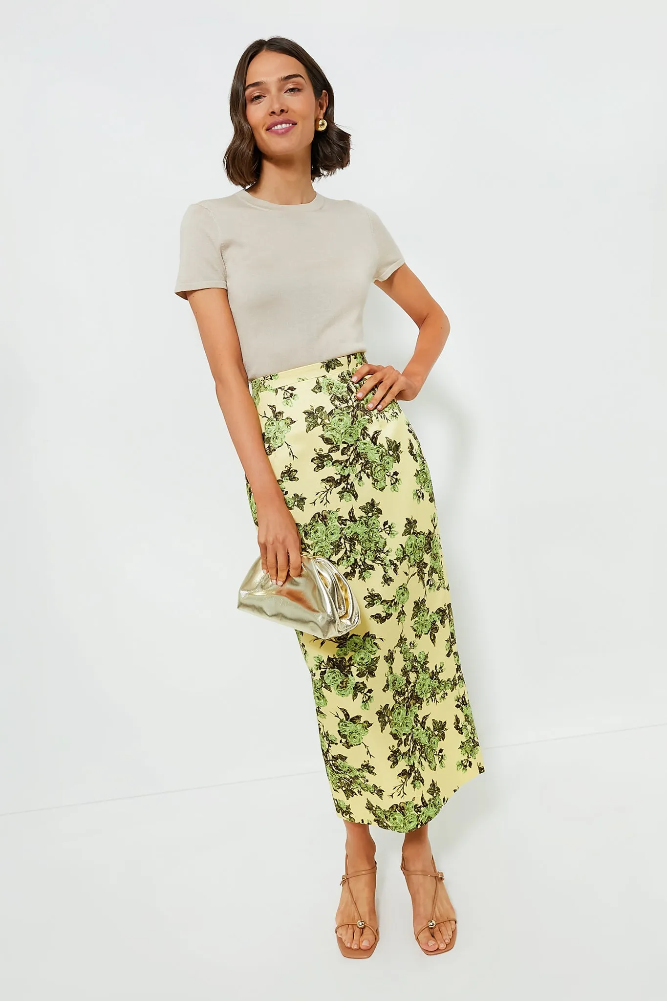 Centifolia Roses Green Lorelei Skirt