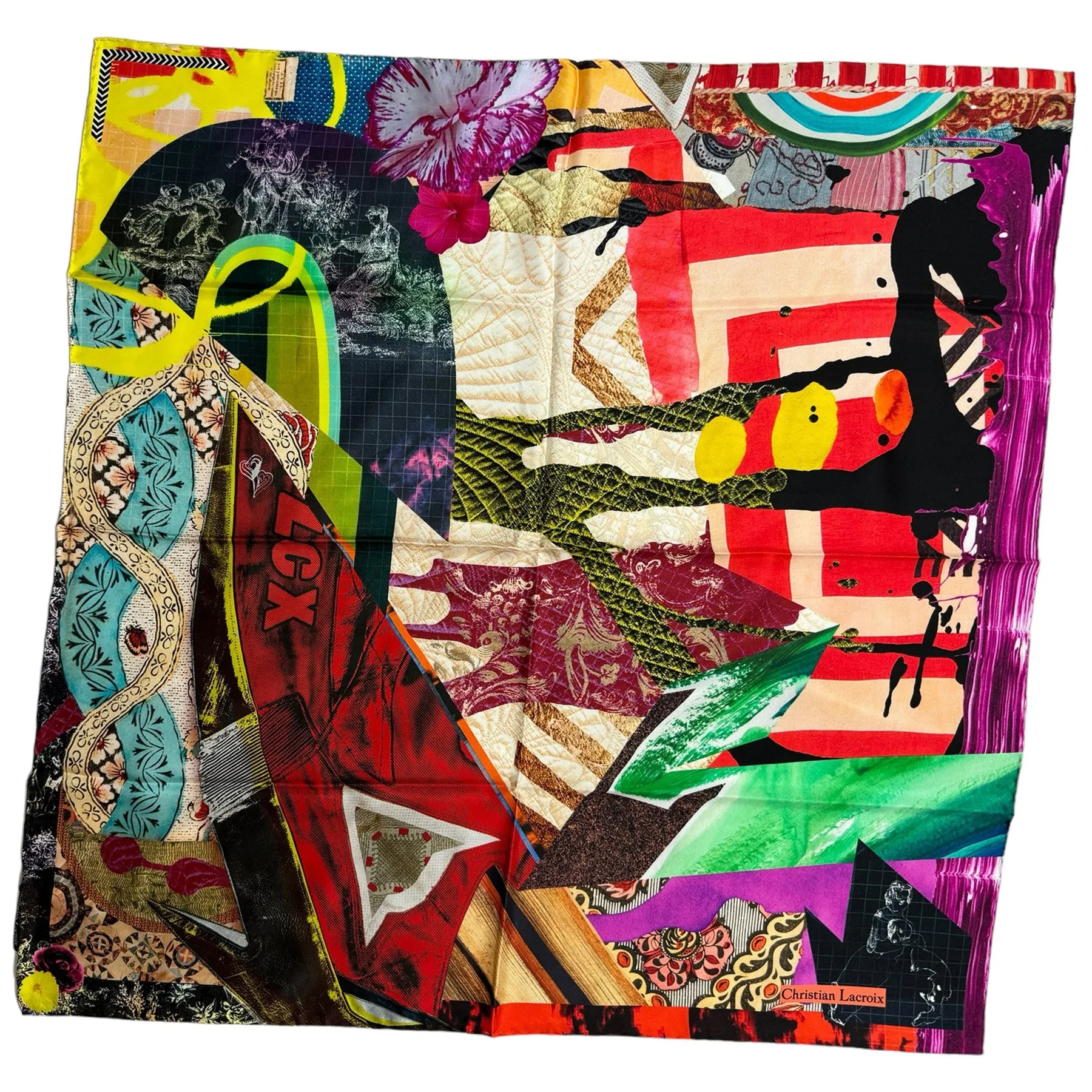 Christian Lacroix Scarf Original Design - Twill Silk Square Foulard