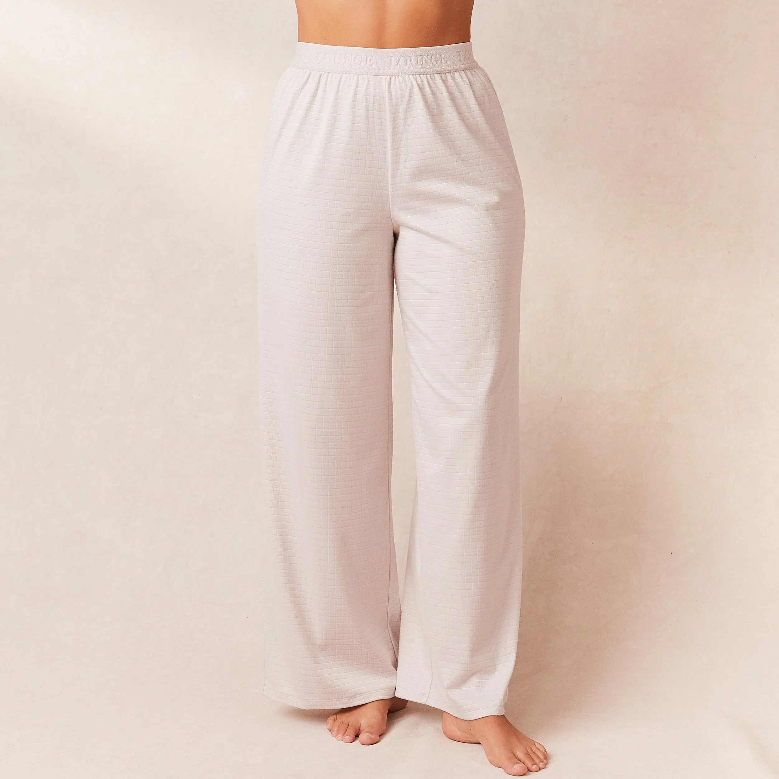 Classic Fleece Oversized Pyjama Trousers - Cream