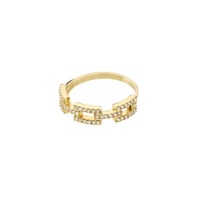 COBY recycled crystal ring gold-plated