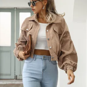 Corduroy Cropped Jacket