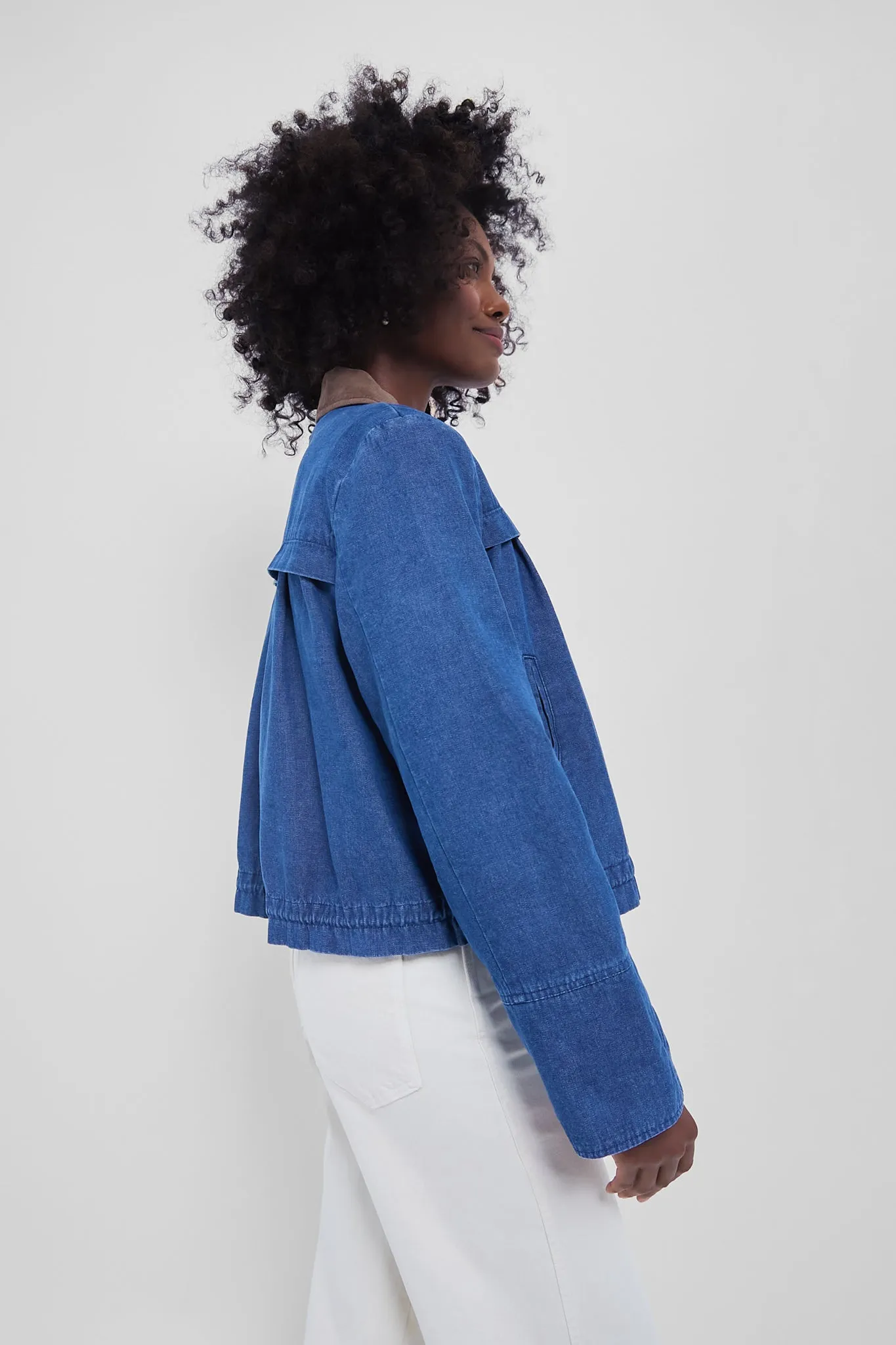 Denim Cropped Connolly Jacket