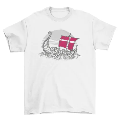 Denmark Viking Ship Tee