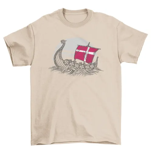 Denmark Viking Ship Tee