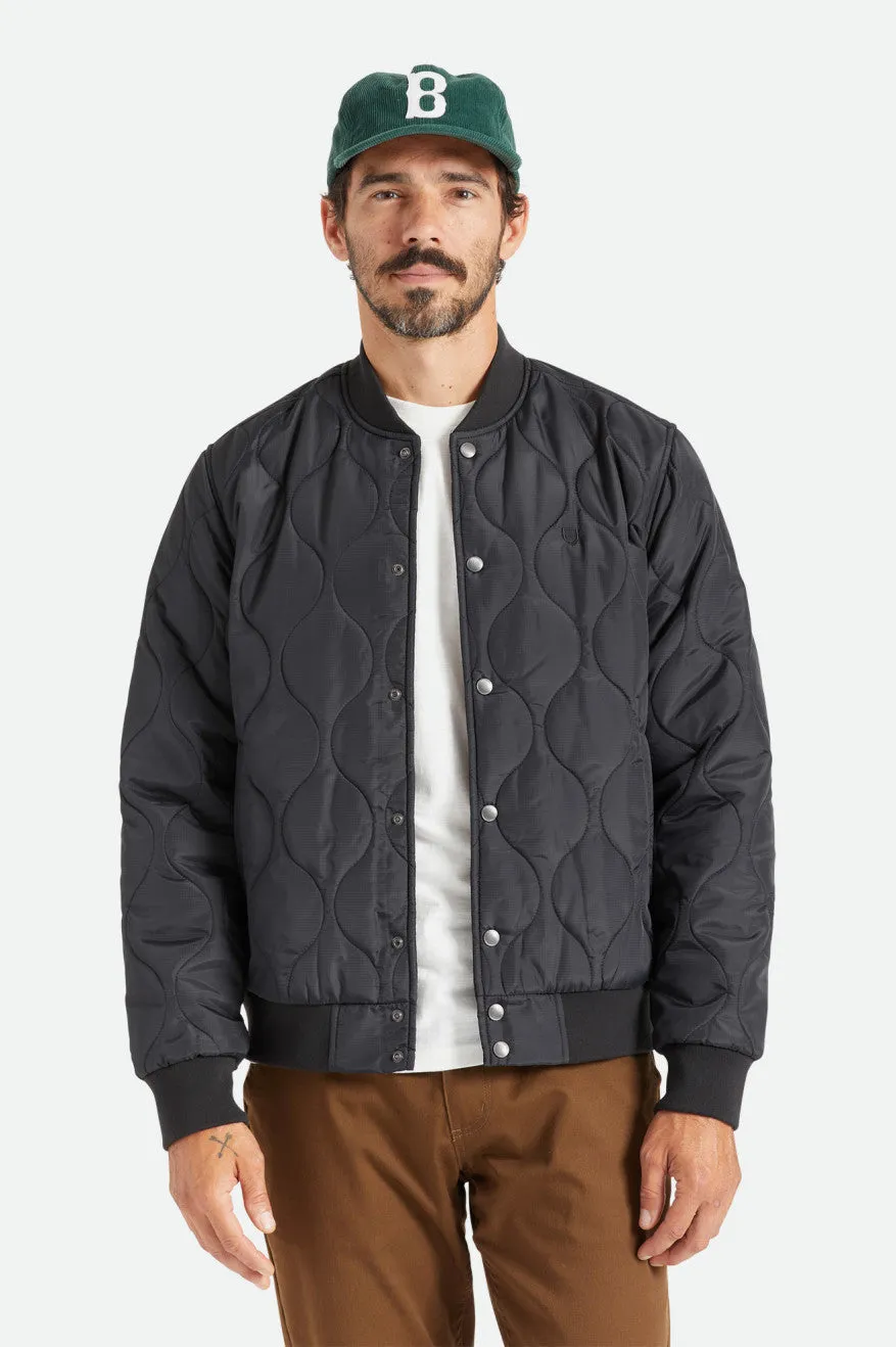 Dillinger Quilted Bomber Jacket - Black