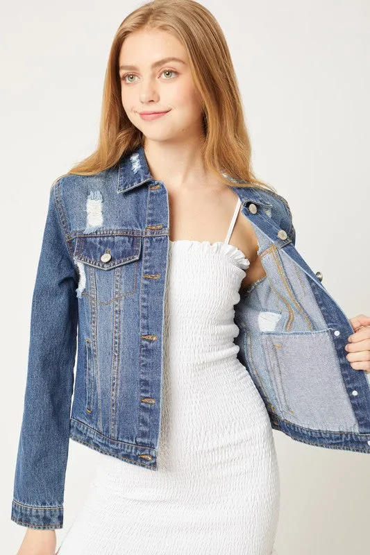 Distressed Denim Jacket