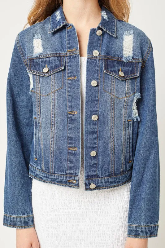 Distressed Denim Jacket