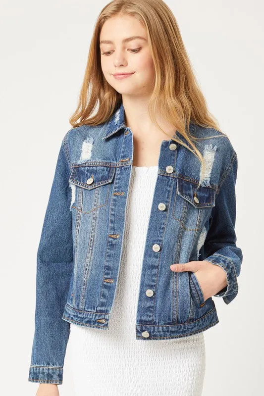 Distressed Denim Jacket