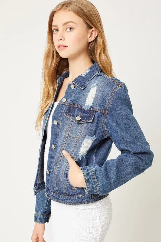 Distressed Denim Jacket