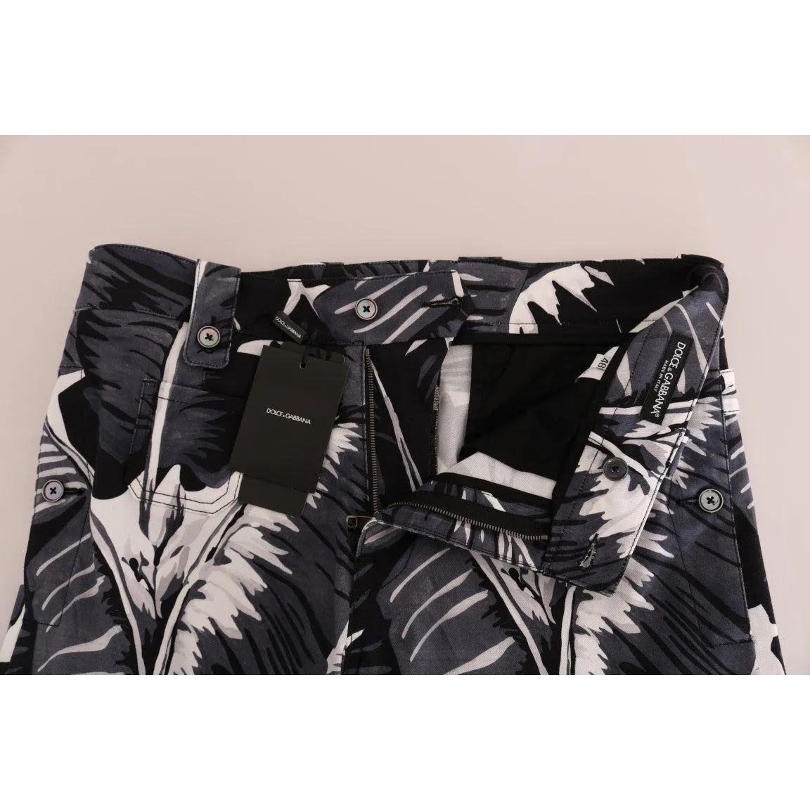 Dolce & Gabbana Elegant Capri Casual Pants in Banana Leaf Print