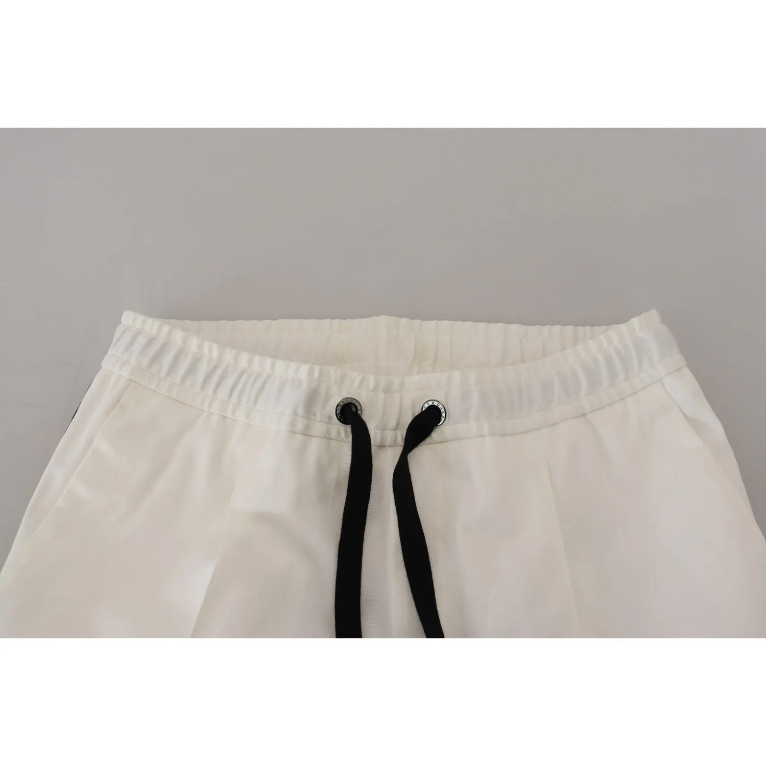 Dolce & Gabbana Elegant White Cotton Jogger Pants