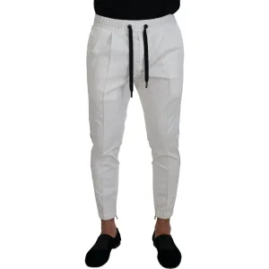 Dolce & Gabbana Elegant White Cotton Jogger Pants