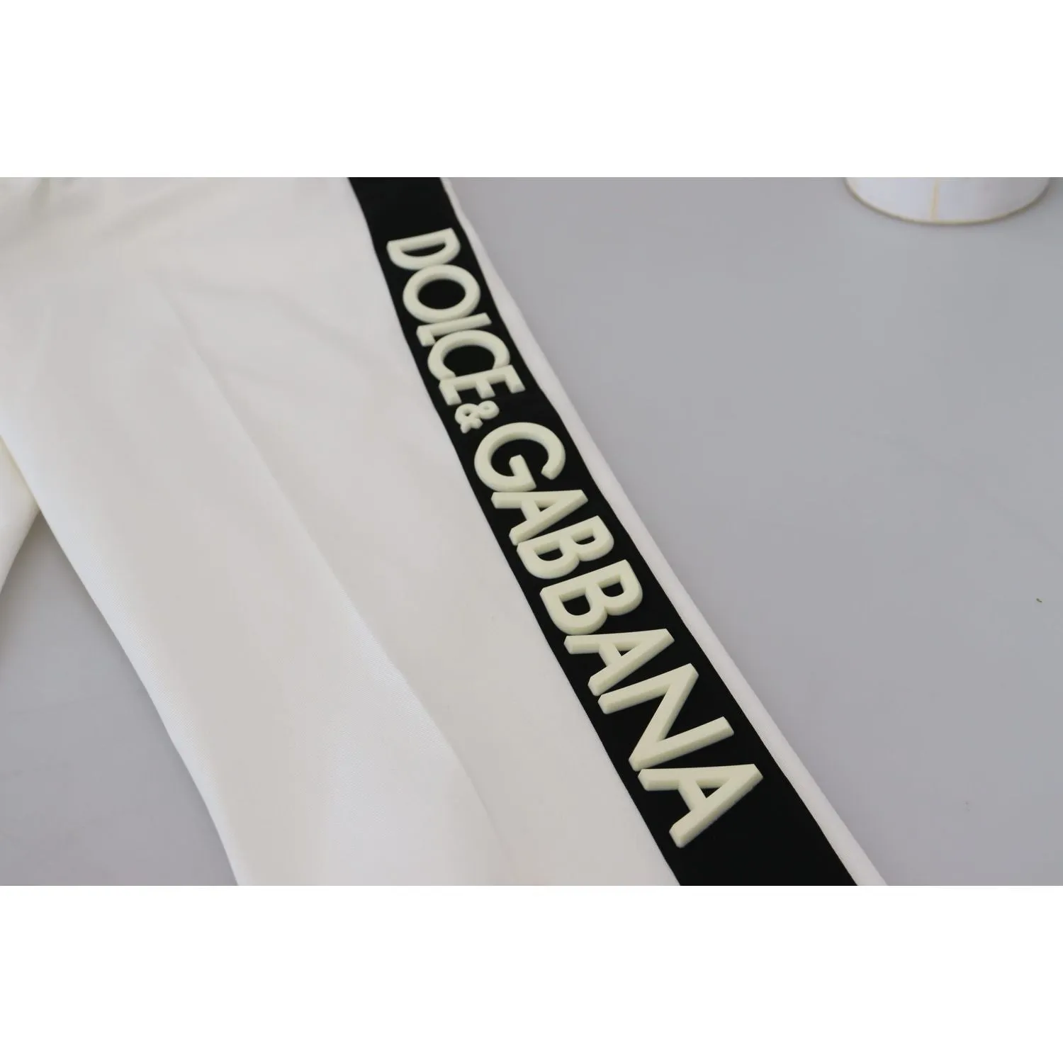 Dolce & Gabbana Elegant White Cotton Jogger Pants