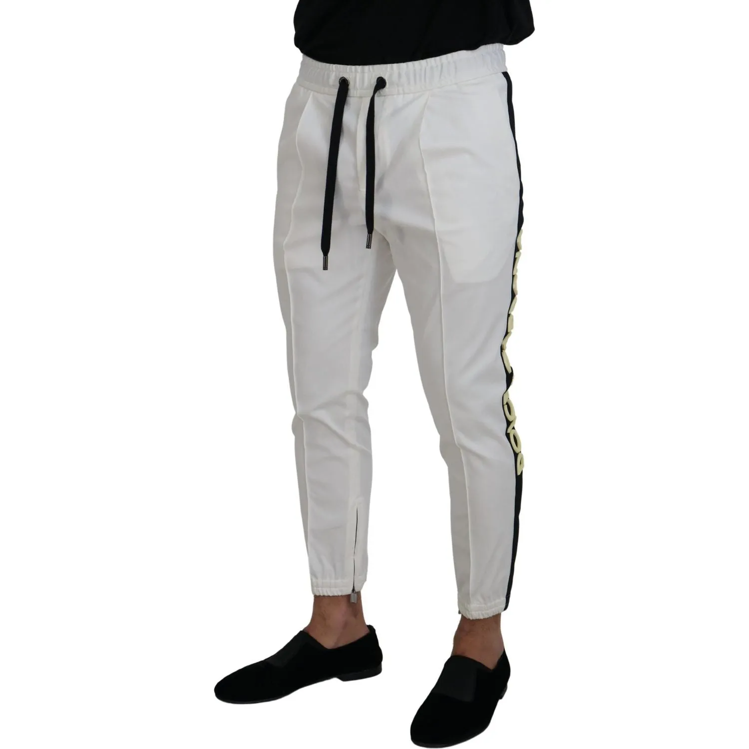 Dolce & Gabbana Elegant White Cotton Jogger Pants