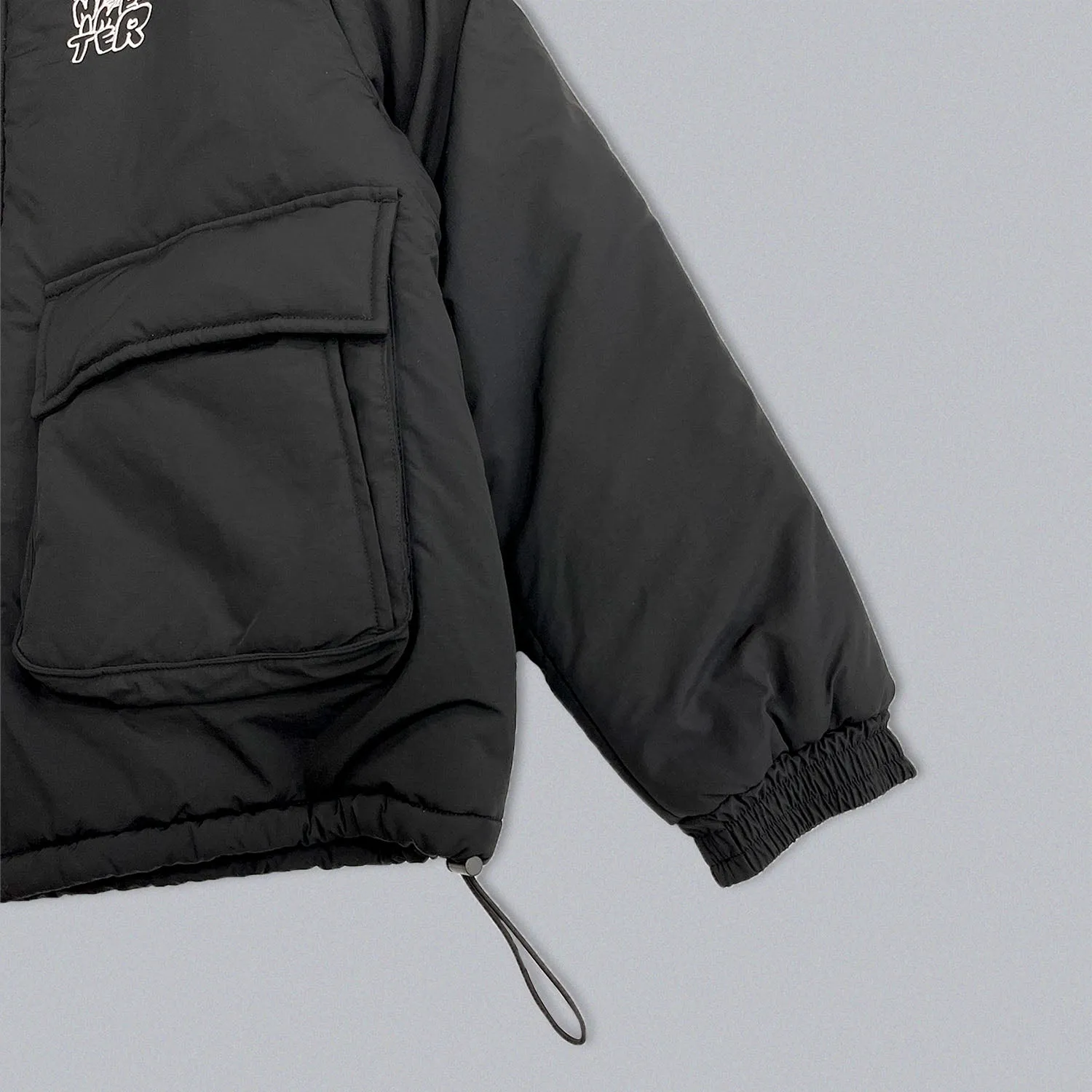 Doodle logo puffer jacket