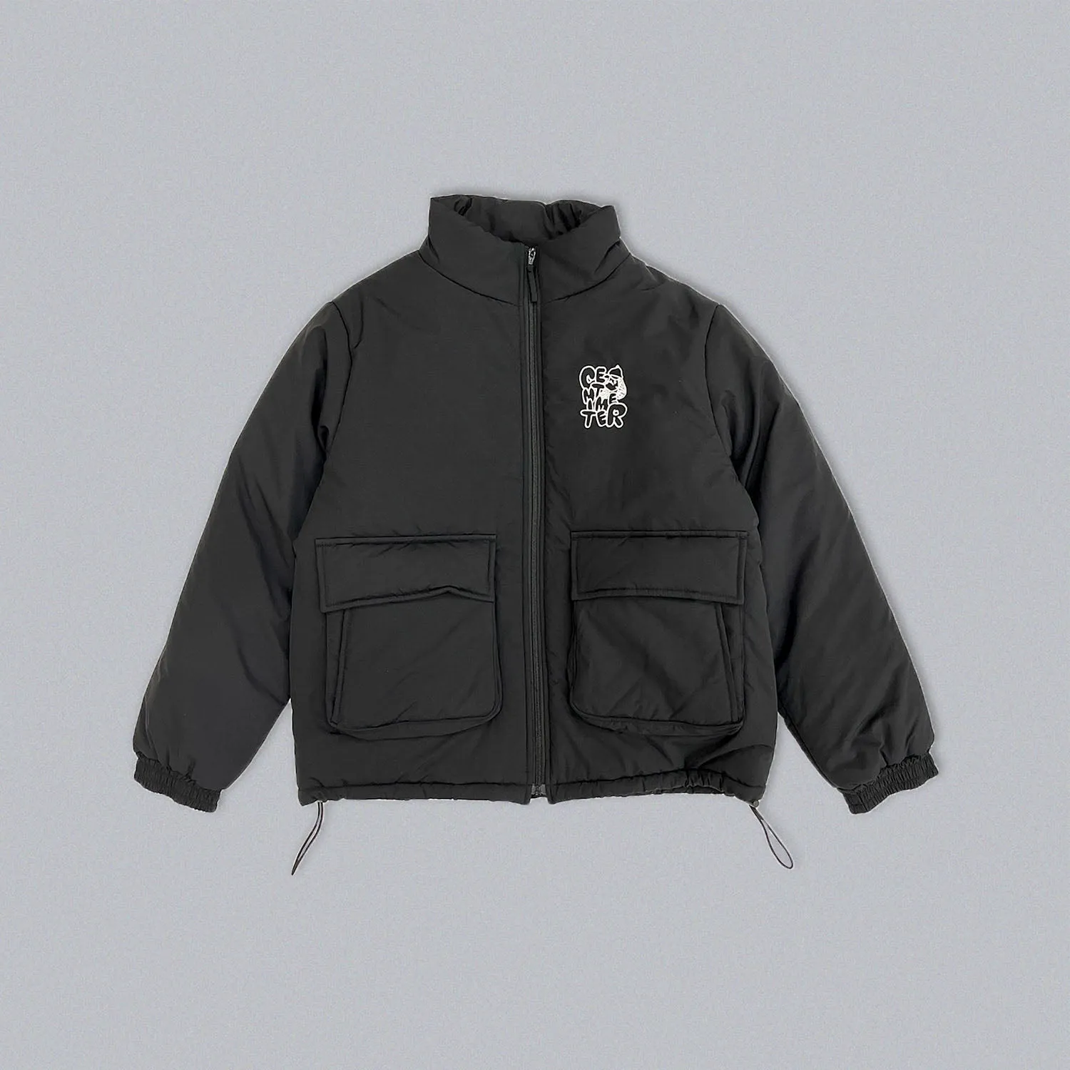 Doodle logo puffer jacket