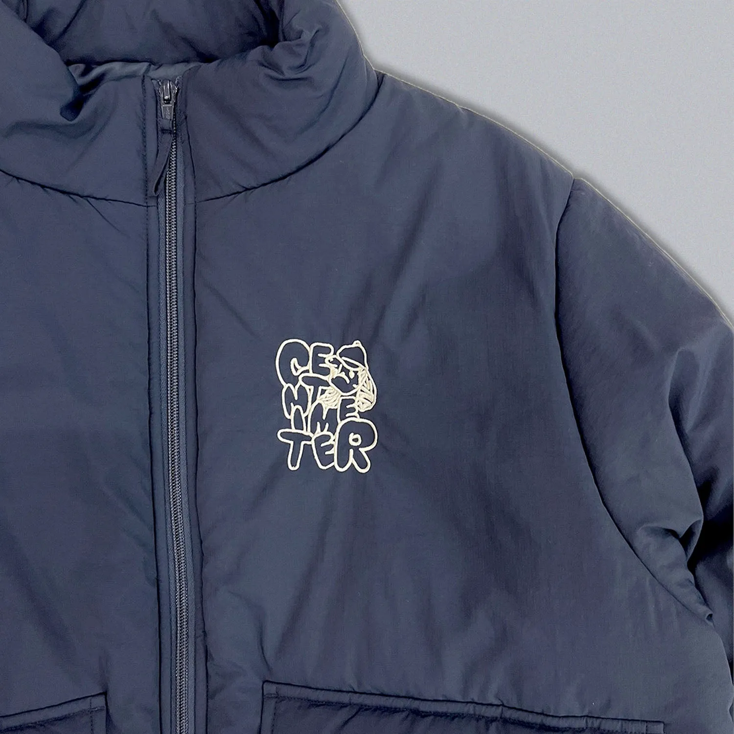 Doodle logo puffer jacket