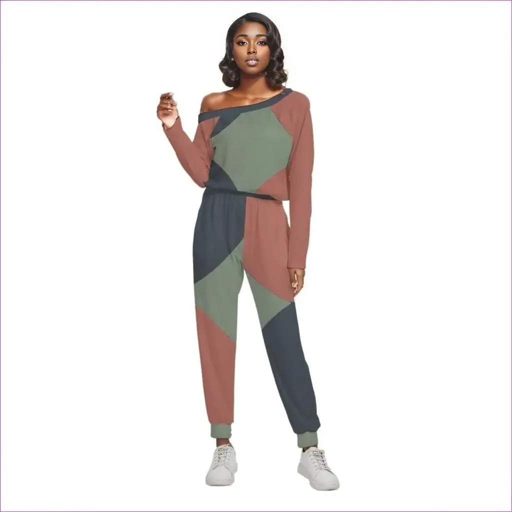 Eclectic Womens Off-Shoulder Jumpsuit