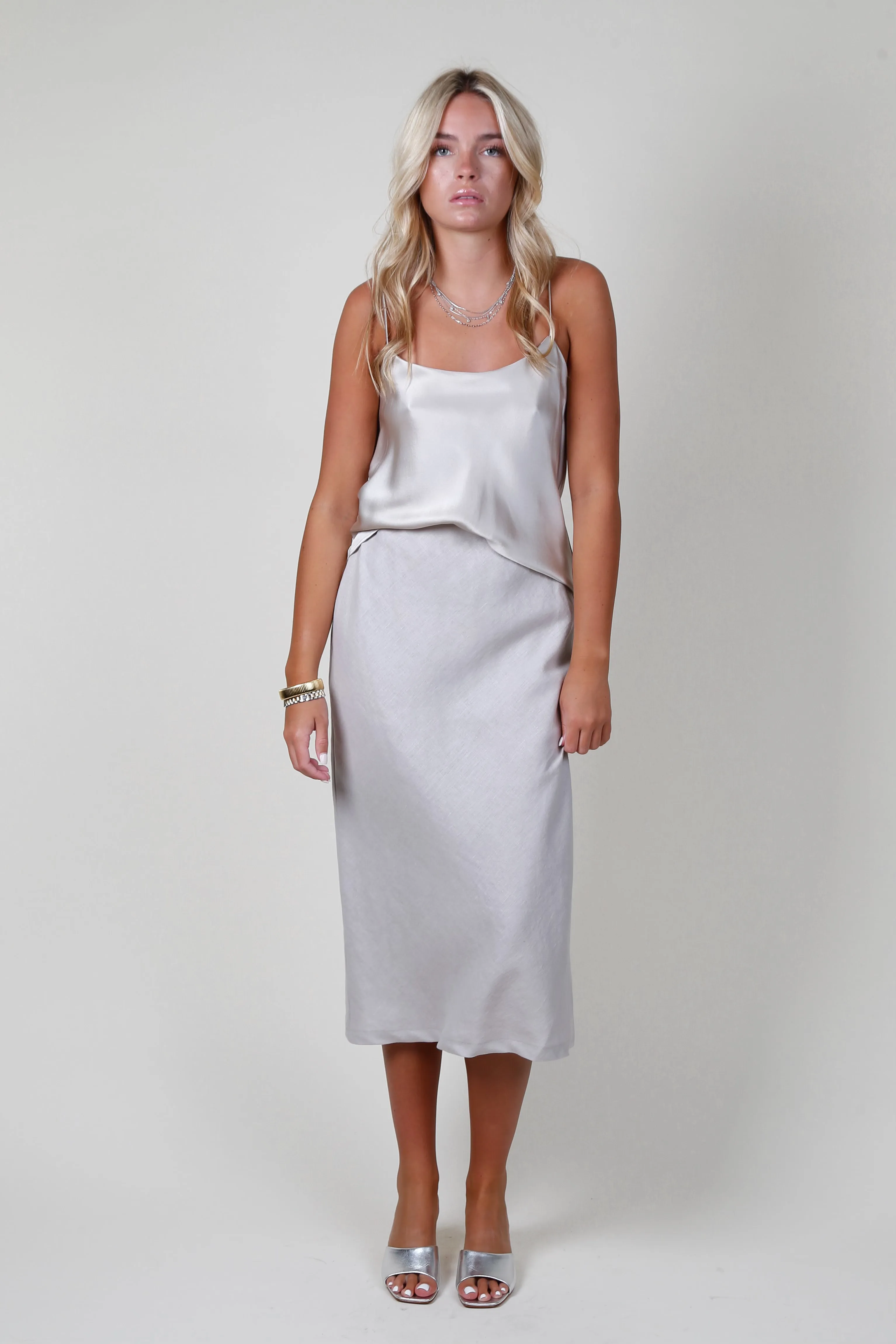 ENZA COSTA | Linen Bias Skirt - Flax