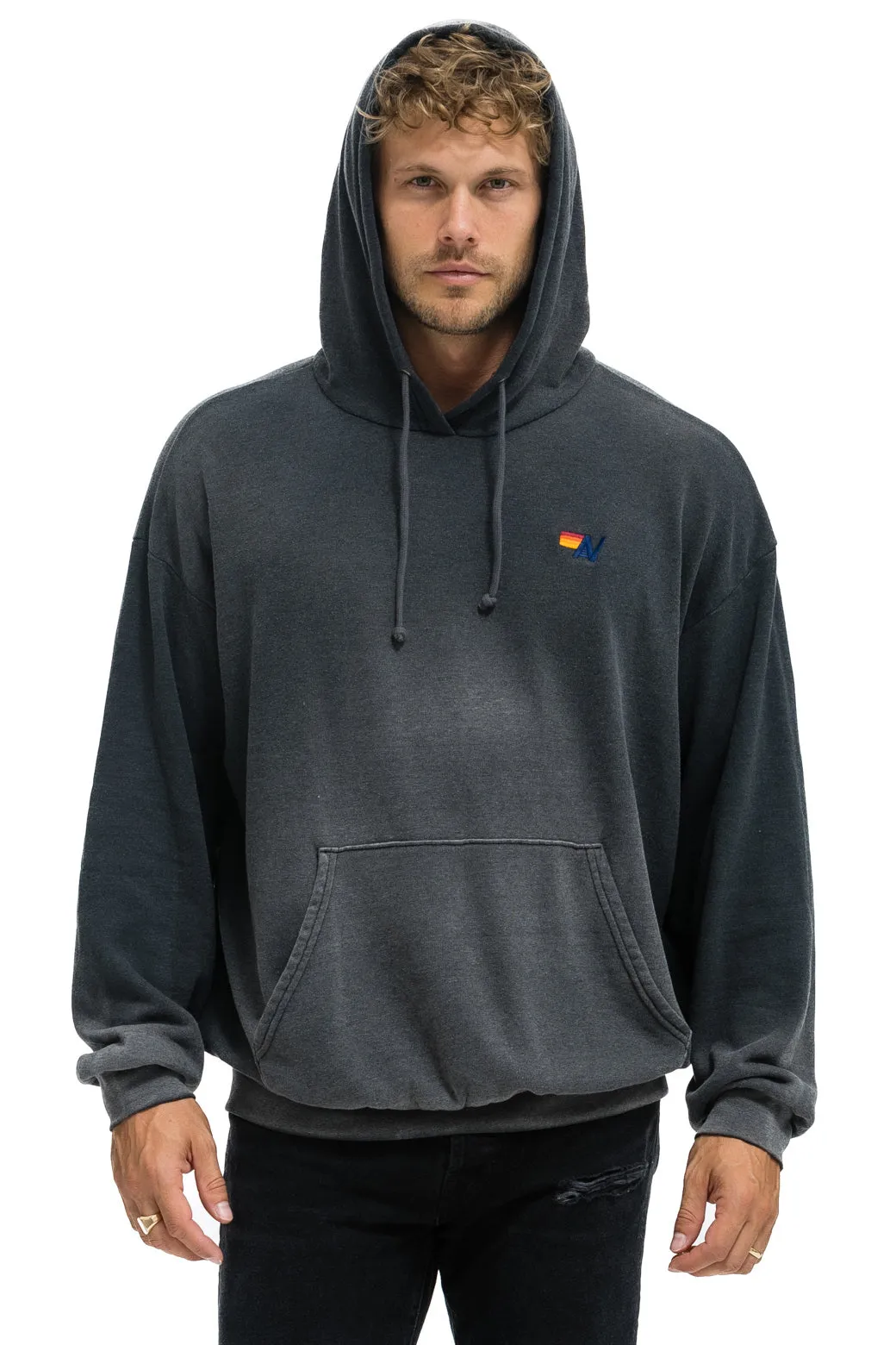 ESSENTIAL RELAXED PULLOVER HOODIE - FADED SMOKE