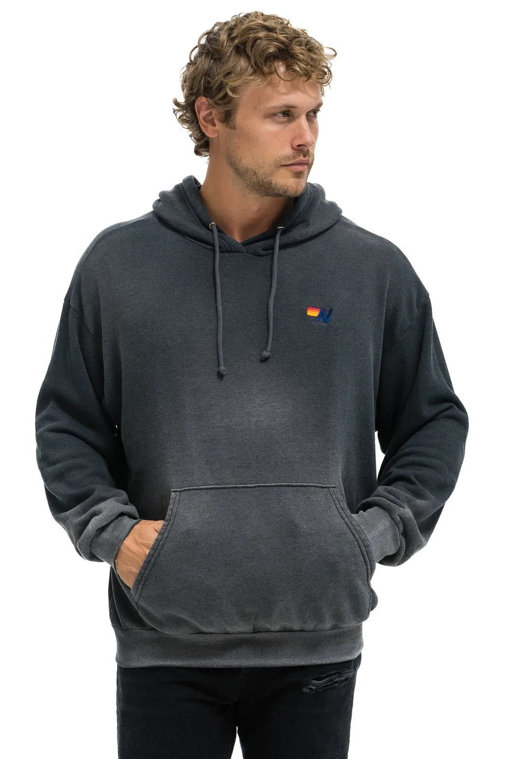 ESSENTIAL RELAXED PULLOVER HOODIE - FADED SMOKE