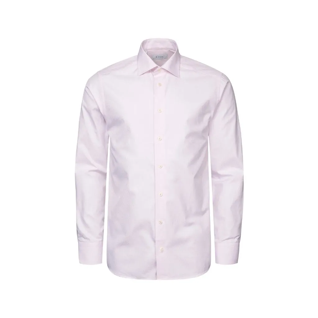 ETON Semi Solid Dobby Shirt Single Cuff Contemporary Fit PINK