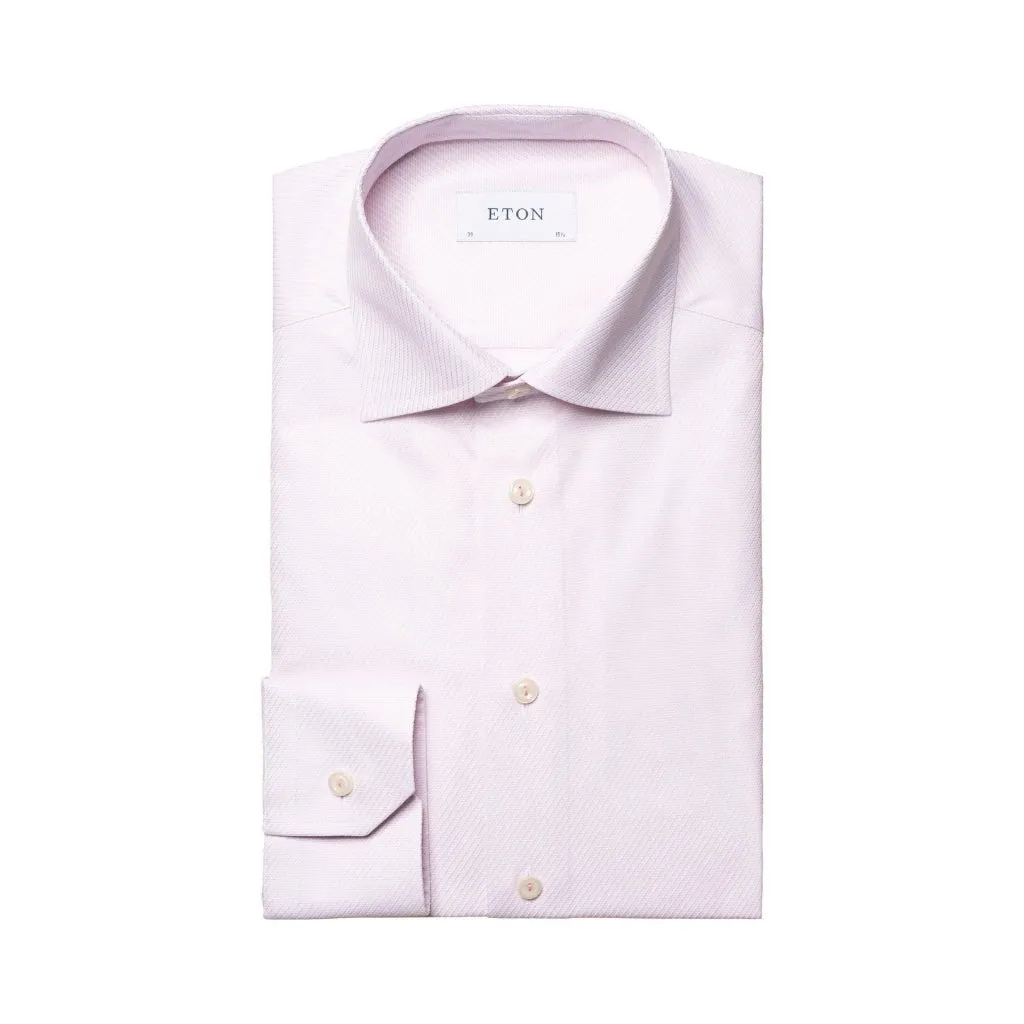 ETON Semi Solid Dobby Shirt Single Cuff Contemporary Fit PINK