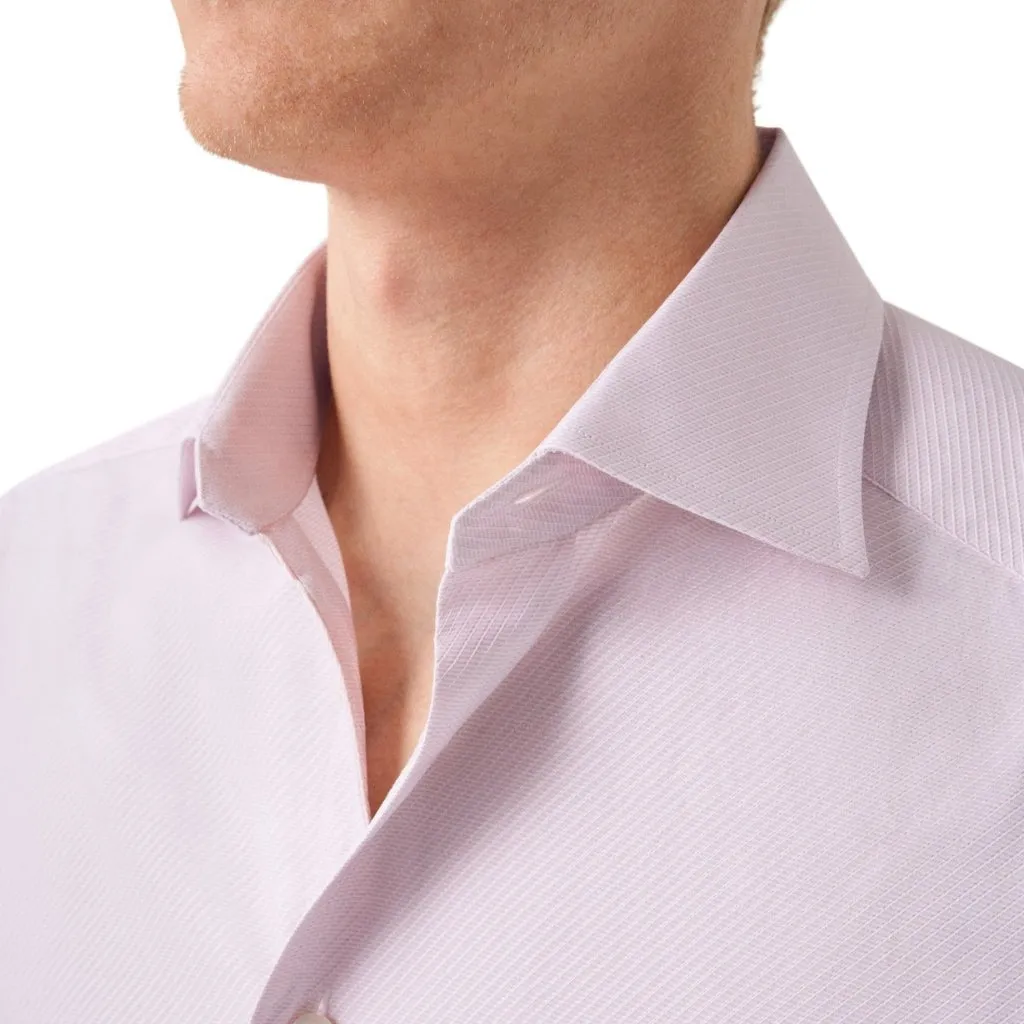 ETON Semi Solid Dobby Shirt Single Cuff Contemporary Fit PINK