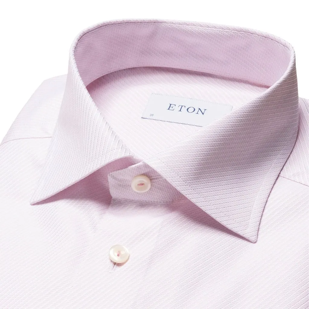 ETON Semi Solid Dobby Shirt Single Cuff Contemporary Fit PINK