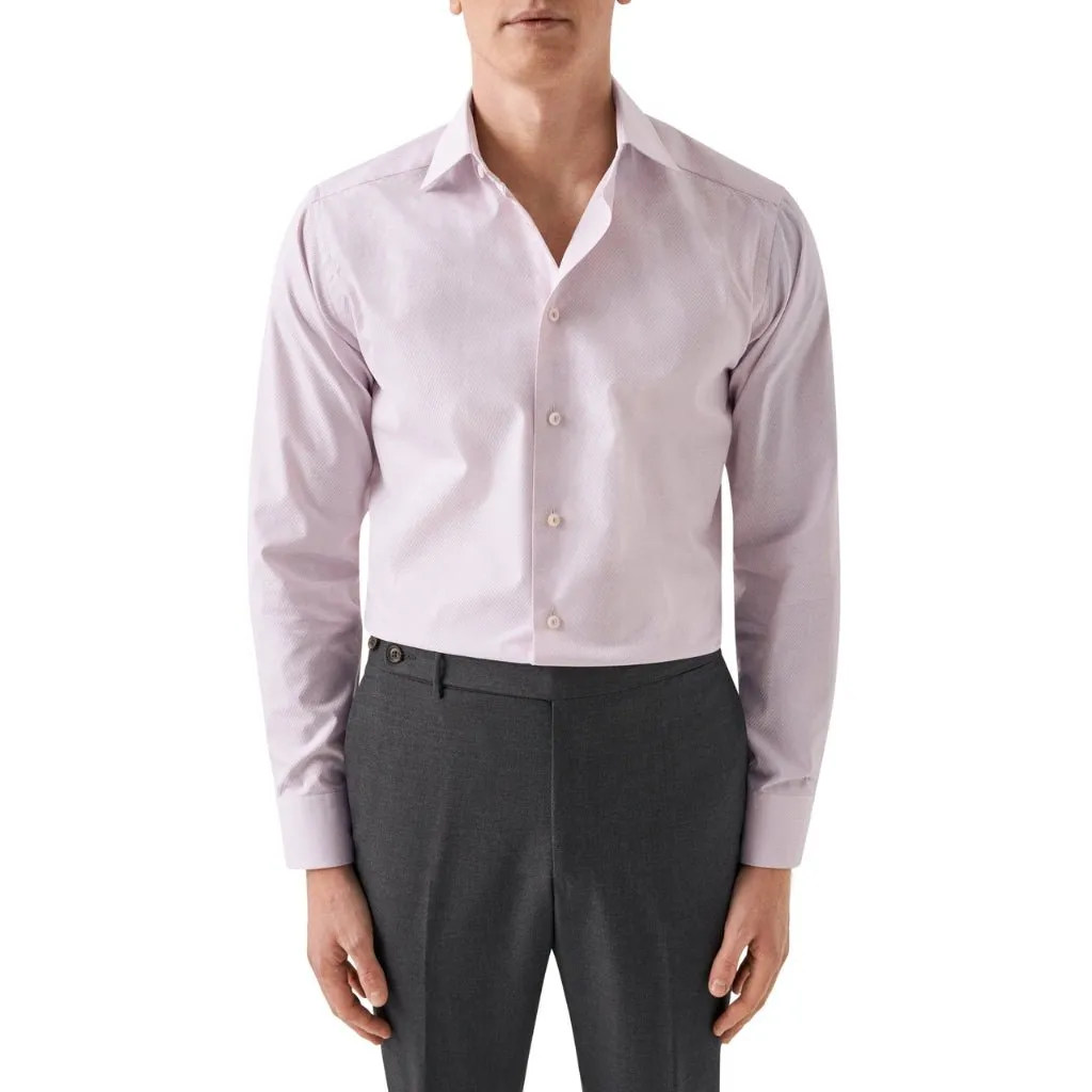 ETON Semi Solid Dobby Shirt Single Cuff Contemporary Fit PINK