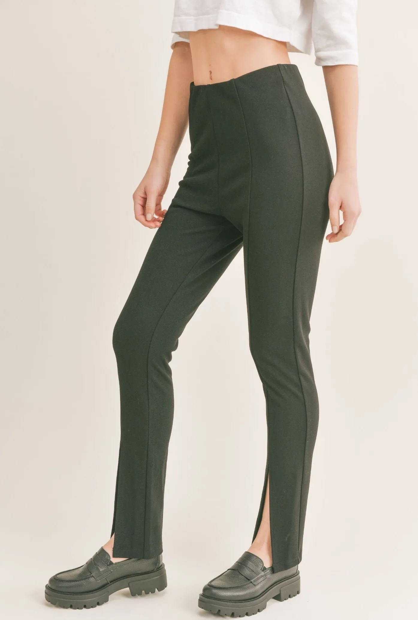 Evening Cocktail Front Slit Leggings