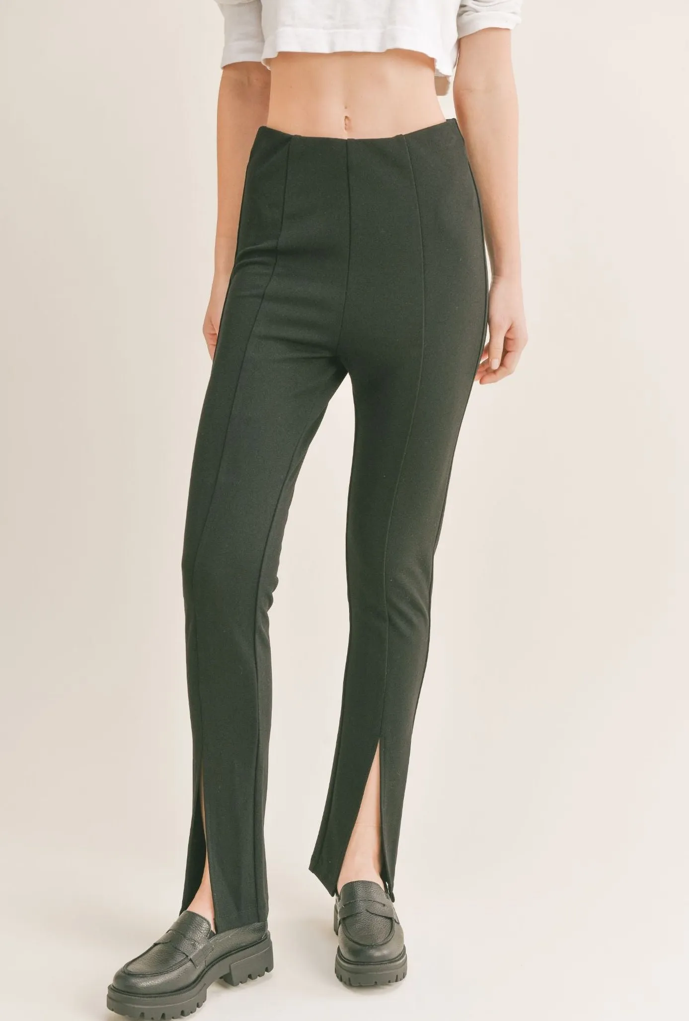 Evening Cocktail Front Slit Leggings