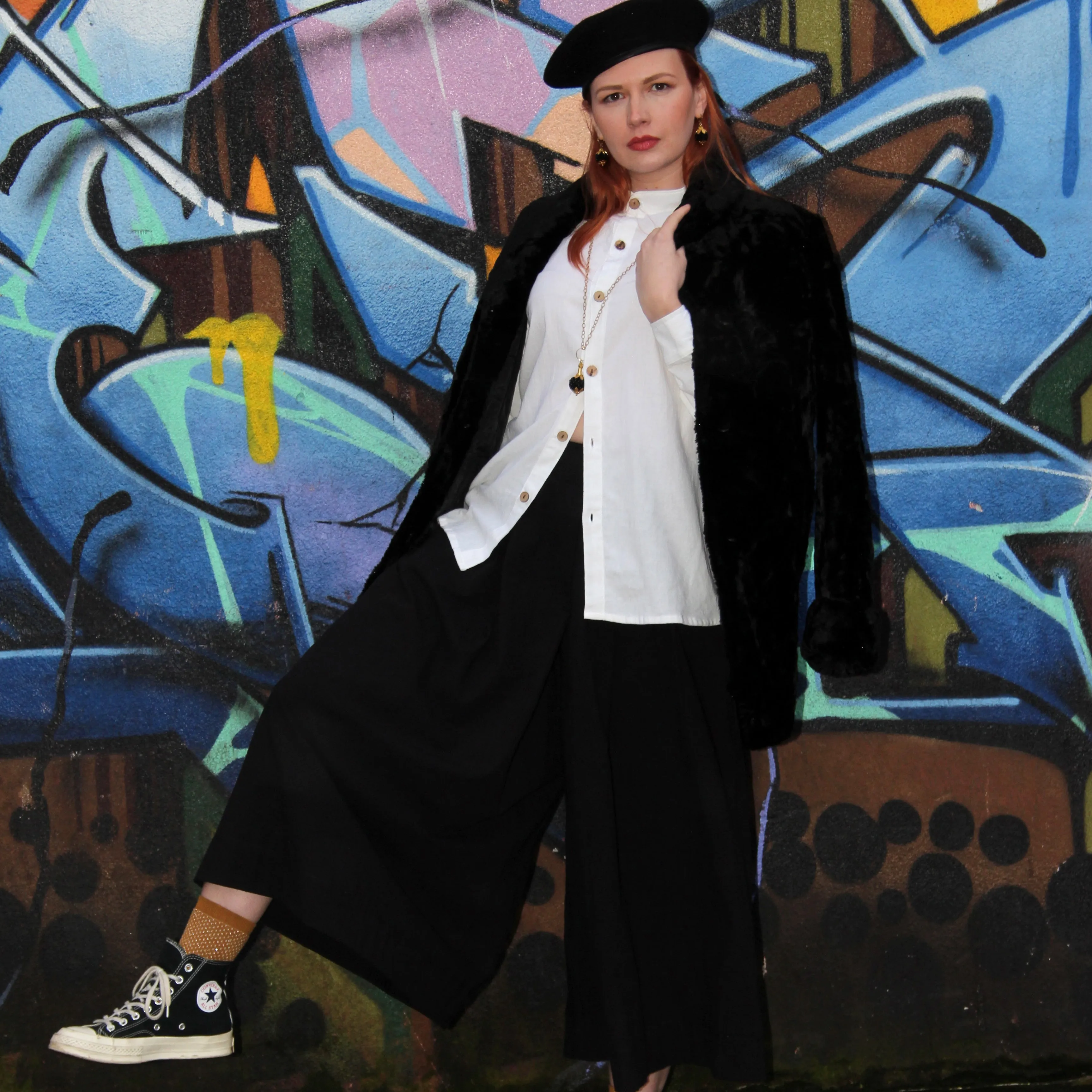 Fairtrade Unisex Black Cotton Culottes