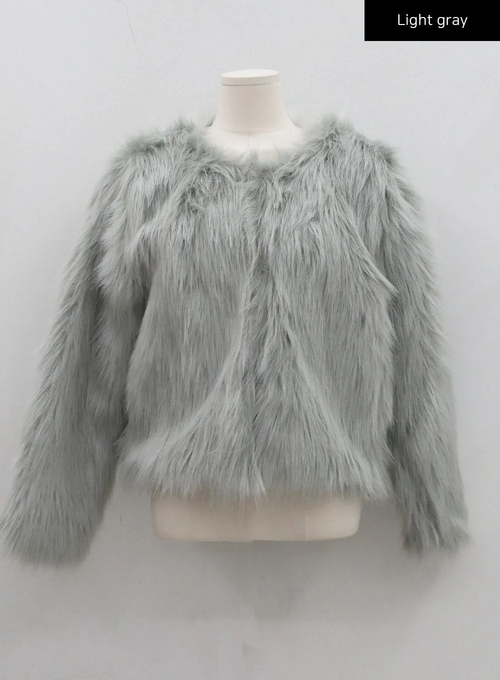 Faux Fur Hook Cropped Jacket CD21