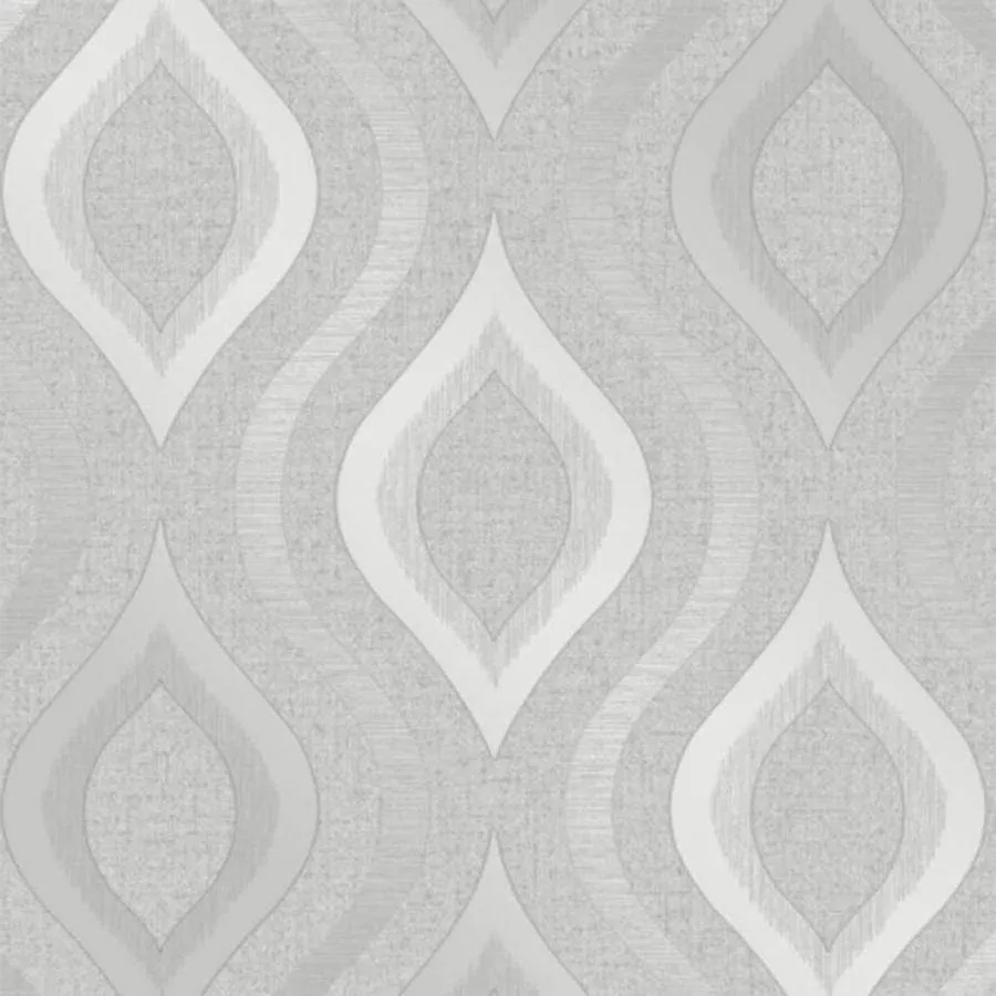 Fine Decor Quartz Geometric Silver Glitter Wallpaper - FD41968