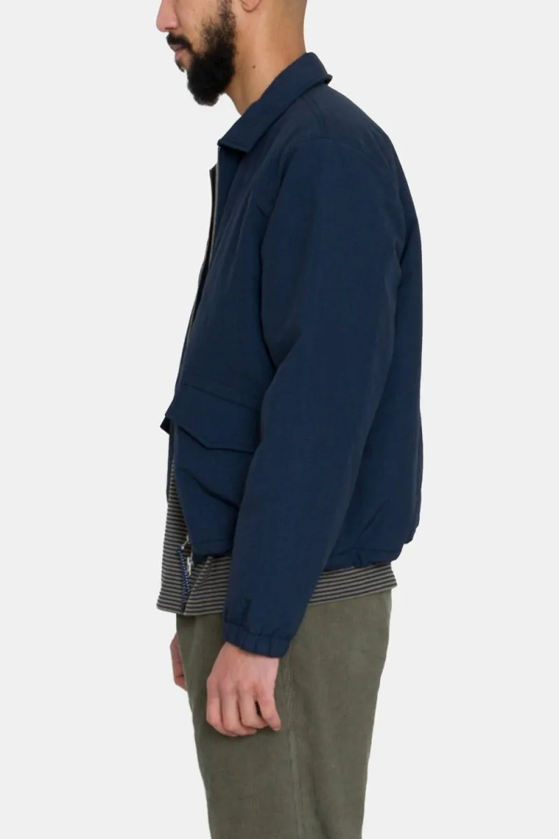 Folk Wadded Bomber Jacket (Navy Ripstop Nylon)