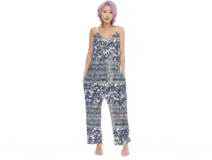 Fractured Womens Loose Cami Jumpsuit