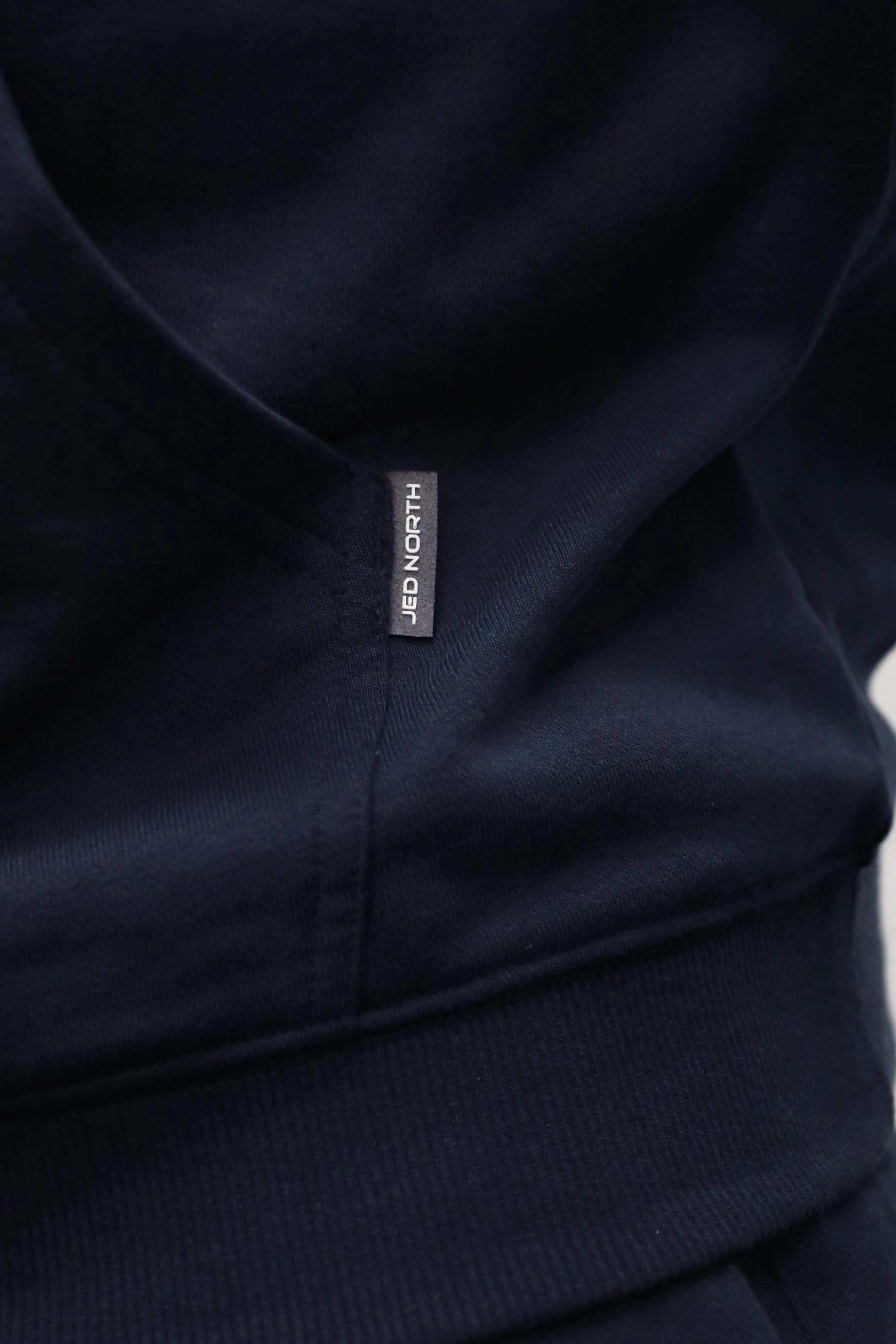 French Terry Pullover Hoodie - Navy