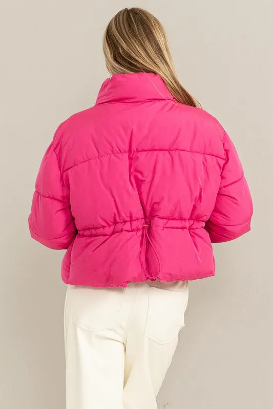 Fuchsia Weekend Ready Quilted Puffer Jacket